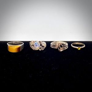 Vintage Sterling Silver Ring Bundle